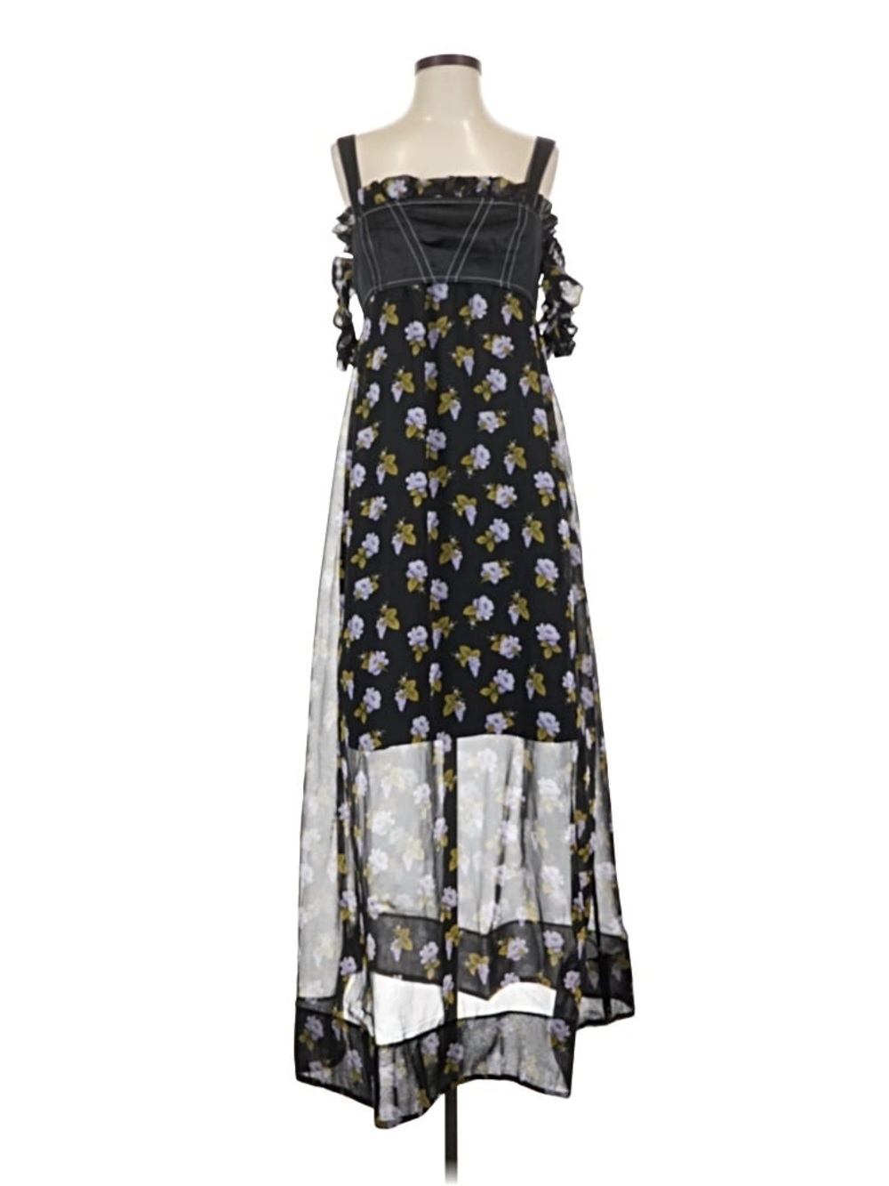 NWT Anthropologie Maeve Floral Square Neck Midi Dress M